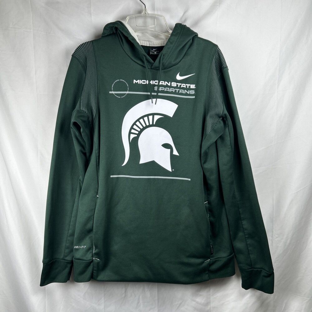 Nike On-Field Michigan State Spartans Hoodie Men's Medium Green Sweatshirt MSU